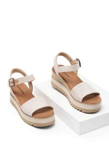 Women's Platform Wedge Sandals Ankle Strap Open Toe Vacation Commuter Mother's Day Summer Shoes - Beige - View 6