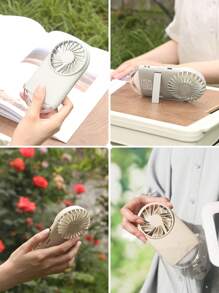 kinscoter 1PC Rechargeable 1200mAh Portable Pocket Fan Outdoor Lightweight Mini Night Light Air Cooler Handheld Fan - Multicolor - View 5