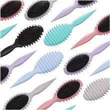 2025新款卷发造型梳 - 专业卷发造型工具，符合人体工学的手柄设计，防毛躁，易于梳理，提升发际线设计，打造完美卷发 - 适合所有发质 - 由Candybrush设计，是沙龙、水疗中心、旅行、返校、度假的理想之选 - 完美的女士护发配件