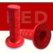 Motorcycle Accessories Solid Color Soft Rubber Anti-Slip Handlebar Grip - one-size - View 1