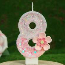 Shiny Pink Number Candles, Birthday Candles, Birthday Decorations, Happy Birthday, Cake Candles, Room Decorations