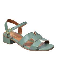 Women's Casual Comfortable Flat Low Heel Open Toe Synthetic Leather Sandals Elegant Lightweight For Everyday Walking - 綠色 - 查看 3