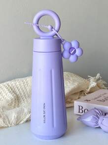 1 件 500ml/16.91oz 不锈钢真空保温水瓶，时尚花卉手柄设计，便携，可爱花瓣水杯，适合运动、旅行、户外活动、送礼 - 16oz(450ml) - 查看 9