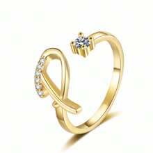 Juego de 26 anillos con letras del alfabeto inglés, joyería de anillos versátiles y ajustables de extremo abierto, regalo ideal para vacaciones