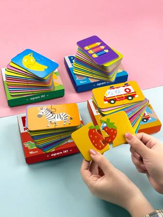 beartale 16 Pcs Jigsaw Diy Puzzle,Jigsaw Toy Montessori Games Puzzles For Kids Early Education,Early Learning Fun,Easy To Play Activity Toys,Puzzle Games,Jigsaw Puzzle Gift,Teaching Aids,Baby Early Educational Toys,Classroom Supplies,Classroom Toys,Student,Stationery,School Supplies,Back To School Gift,Kids Birthday Gift