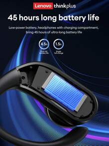 Lenovo Lenovo XT55 Bluetooth Earphones, Hanging Ear Style, 5.4 LED Power Display, Long Battery Life, HiFi Surround Sound, High Audio Quality, Low Latency, Clear Call With Microphone, Suitable For Music, Gaming And Sports, Wireless Earphones Compatible With Smartphones & Computers
