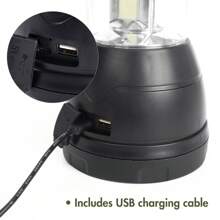 Triplex LED 800 Lumens Survival Lantern' Rechargeable' Solar' And Crank