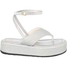 Women's Flatform Sandals Comfortable Flip Flops - Plateado - Ver 2