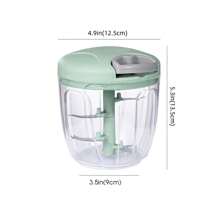 1pc Green Stainless Steel Garlic Press Multi-Functional Manual Garlic Masher, Grinder And Slicer For Kitchen Camping - Green - View 13