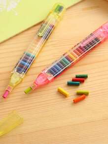 2/4pcs 20 Colors Interchangeable Core Oil Painting Crayon, Crayons Set For Kids' Drawing(Color Random) Colors Oil Pastel Set, Super Soft Rich Color Oil Pastels, Soft Wax Crayons, Painting Crayons, Art Drawing And Coloring, Specialized Morandi Macaron Color Series, Suitable For Art Students, Essential Starter Colors, Back To School Supplies Back To School - Multicolor - View 4