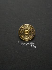 Set de 8 piezas/paquete de botones grandes y redondos con textura vintage y diseño de tótem, adecuados para uniformes, ropa especial, decoración, camisas, suéteres, trajes, abrigos, chaquetas, botones de metal, accesorios de costura DIY de artesanía