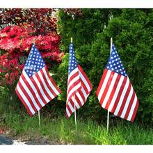 (2 Paquetes) Bandera americana impresa de polialgodon, 12" X 18" de Betsy Flags, decoración de tapiz de banner de 2 paquetes para la habitación - 2 - Ver 6