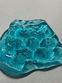 Milky White Slime With Crystal Blue Fluffy Iceland Sea Salt Mud, Transparent Sea Blue Super Creamy Elastic Squeeze Stress Relief Colored Mud, Same Style As Internet Celebrity Vanilla Purple Taro Slime Colored Mud