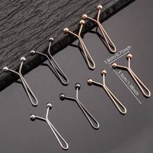 4/8pcs U-Shaped Metal Waist Cincher, Simple Metallic Steel Bead Fastener For Pants, Scarf, Sleeves, Elegant Design, Black/Silver