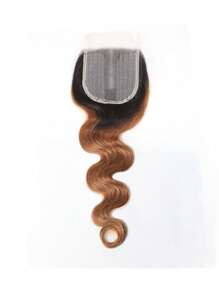 1B/30 Zamknięcie Ombre Koronkowe Zamknięcie Brazylijskie Dziewicze Włosy Ciało Fale Długie Miodowy Blond Zamknięcie Tylko Wstępnie Wyrwane Z Baby Hair Przezroczysta Koronka Zamknięcie T4X4 - Ombre - Zobacz 4
