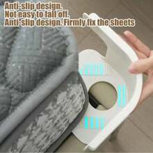 4pcs/1pc Bed Sheet Fasteners Sheet Ties Multifunctional Use Heavy Duty Bedsheet Corner Tightener Clips Elegant Appearance Home Supplies - Multicolor - View 2