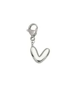 可爱泡泡银色字母吊坠项链挂饰 - 幸运吊坠，嘻哈风格可爱字母A-Z，闪亮合金包包背包挂饰 - 生日及特殊场合的完美礼物，钥匙扣包包背包汽车挂饰，送给女性和女孩的礼物，钱包和手提包配件，情人节礼物，教师节礼物，母亲节礼物 - 銀色 - 查看 18