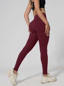 2 peças leggings esportivas femininas com bolso lateral, calças de ioga de cintura alta para treino