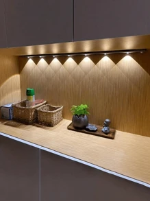 1 件猫眼传感器橱柜灯 USB 可充电运动传感器灯，LED 灯条，可调光 3 种颜色可选，适用于厨房、衣柜、橱柜、卧室、走廊 - 三色光 - 查看 5