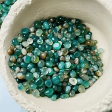 100g Natural Green Agate Pebble Stones - Suitable For Aquarium And Garden Decor, Home Decor Crystal Gravel | Excellent For Fish Tank, Flower Pot And Vase Filler | Polished Gem Stones For Crafts And Succulents | Natural Decorative Pebbles, Smooth Small Stones