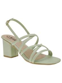 Women's High Heel Sandals Straps Elegant Formal Party Casual Mid-Season - Màu xanh Bạc hà - Xem 1