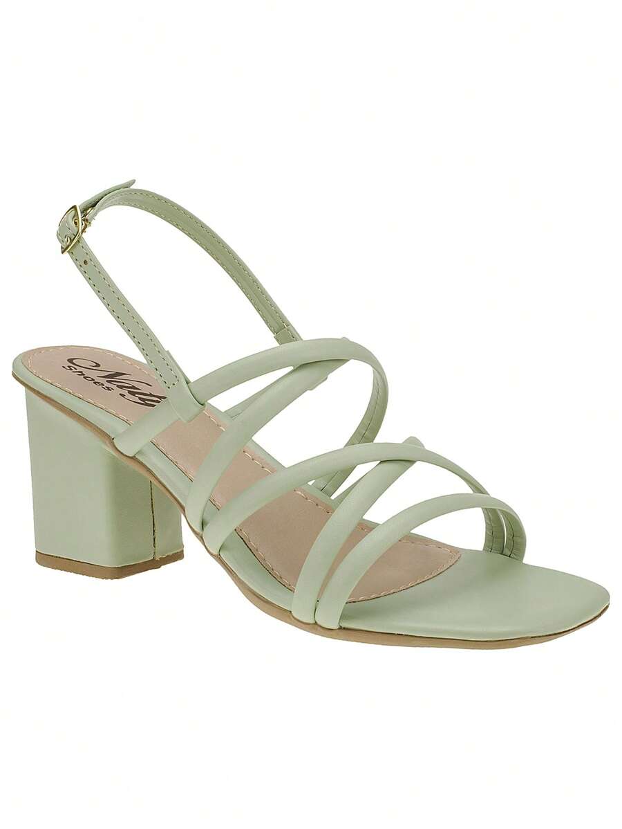Women's High Heel Sandals Straps Elegant Formal Party Casual Mid-Season - Màu xanh Bạc hà - Xem 1