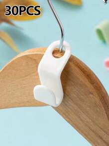 30PCS/20PCS Ganchos de cabide de suspensão multicamadas, ganchos organizadores de armários que economizam espaço para diferentes tipos de cabides, clipes conectores de cabides empilháveis