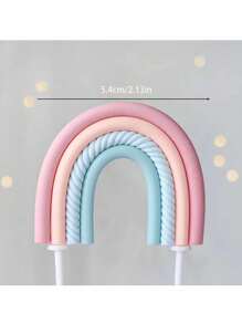 1 Stück Einhorn Tortendekoration, Regenbogen Tortendekoration, weiche Tonkuchendekorationen, Einhorn Thema Geburtstags Topperaufsteller, Wolken Ballon Stern Tortendekoration, geeignet für Einhorn Themen Tortendekorationen, Geburtstagstorte Dekorationen, Taufe Hochzeit Muttertags Tortendekoration, süße niedliche Tortendekoration