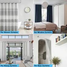 10件/30件/50件窗帘褶皱挂钩、窗帘杆褶皱4钩、窗帘褶皱夹、窗帘钩、窗帘杆滑钩、窗帘钩（白色） - 白色 - 查看 5