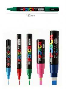 Bolígrafo marcador de pintura Uni Paint Pen PC-3M de punta fina 0.9-1.3mm para pintura, graffiti, anime, publicidad y dibujo artístico