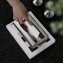 Simple Luxury Tissue Box Stainless Steel Living Room Desktop Tissue Holder Case Silver Plated Paper Storage Napkin Box - Silver - View 5