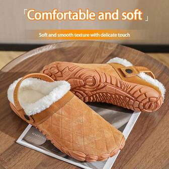 Barefoot Minimalist Shoes For Men Women Wide Toe Box Barefoot Shoes Zero Drop Brown Commuting, Daily Use, Wide Toe Shoes, Plush For Winter Warmth, Soft And Comfortable, Warm Slippers For Travel, Work, Travel, Casual Shoes, Anti Slip, Living Room, Bedroom, Lightweight Home Shoes