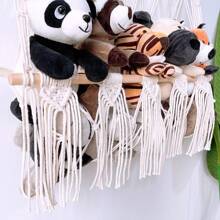 Stuffed Animal Storage Hammock Hanging Net Toy Organizer For Kids Playroom Macrame Stuffed Animal Display Plush Toy Holder Nursery Bedroom Decor
