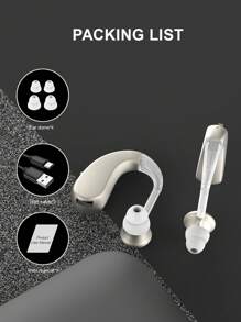 Two Ear-Hanging Hearing AIDS For The Elderly, Rechargeable Hearing-Aid Amplifiers To Help And Assist Hearing, Adult Hearing AIDS With Noise Elimination Function, And Listening Digital Equipment To Improve Hearing.
