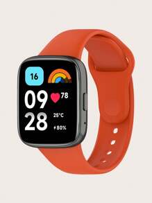 1 pieza Banda de reloj inteligente de silicona de estilo liso con liberación rápida compatible con Redmi Watch 3 Active