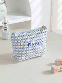3er Set Kordsamt Make-up Taschen, bestickte Kosmetiktasche, Reise-Kulturtasche, Make-up Organizer, Reise-Kulturtasche, süße Make-up Tasche für Frauen und Mädchen, reisefreundlicher Organizer für Werkzeuge und Zubehör
