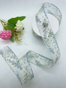 Cinta decorativa de 38 mm de ancho con estampado floral y de lunares, 10 yardas/rollo, para envolver regalos