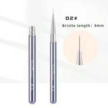 Hot 6pcs Metal Gel Brush Detachable Body Design Nylon Hair Nail Art Brushes Set