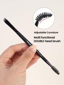 MAANGE 11pcs Professional Facial Makeup Brush Set With Paper Box ,2pcs Eyebrow Brush,2pcs Eyeliner Brush,Foundation Brush,Contour Brush,Blush Brush,Eyeshadow Brush,Nose Contour Brush ,Concealer Brush Makeup Brush With Soft Fiber For Powder,Liquid,Cream For Easy Carrying,Brush For Travel - 黑色 - 查看 7