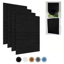 Full Black Pleated Window 90*180 - Black - View 1
