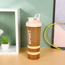 优质三层运动蛋白摇摇杯 | 带人体工程学手柄的防漏混合杯 | 适合健身房、旅行和户外健身 | 包括储物隔层 - 彩色 - 查看 5