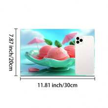 1pc Summer Refreshing Ice Pop, Ice Cream Printed Coffee Machine Drying Mat - Diatomite Printed Placemat, Kitchen Counter Pad, Kitchen Tableware Mat - Soft Diatomite Mat Suitable For Kitchen Counter, Suitable For Coffee Machines, Espresso Machines, Etc.
