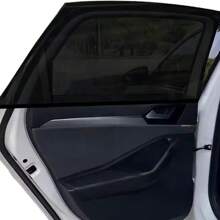 Car Window Shades For Baby - 2 Packs Sun Shade Blocker, Breathable Mesh Car Rear Side Window Shade Sunshade For SUV, UV Protection For Baby Family Pet, Mosquito Bug Net Car Window Screens For Camping - Black - View 3