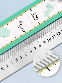 1 件儿童成长身高尺墙贴，磁性 3D 立体成长图表，可拆卸卡通测量尺，精准测量婴儿成长