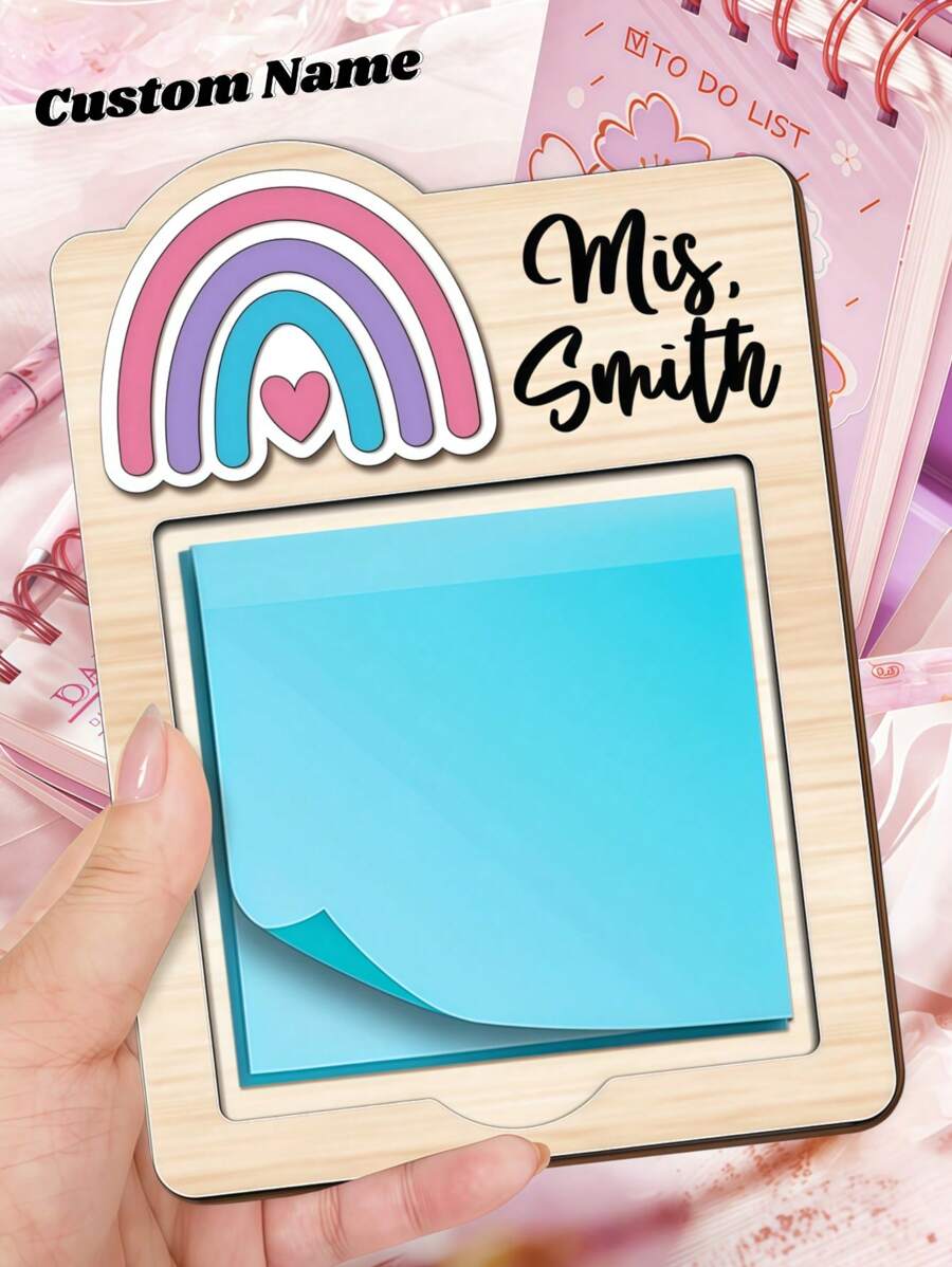 Support de notes personnalisé en bois pour enseignants, support de notes personnalisé pour infirmières, tableau personnalisé de support de notes adhésives pour étudiants, décoration de bureau personnalisée, nom et motif personnalisables, cadeau pour étudiants, enseignants, infirmières, multifonctionnel, ornemental, réutilisable, raffiné, élégant, de haute qualité, coloré, moderne, personnalisé, unique, cadeaux idéaux pour lui, cadeaux idéaux pour elle, petit ami, papa, petite amie, maman, famille, amis