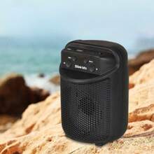 Bocina Bluetooth Portátil, Altavoz portátil Bluetooth 5.0 con Sonido estéreo, Ranura para Tarjeta TF, FM y micrófono incorporados, Altavoces portátiles para Exteriores y Viajes - Negro - Ver 3