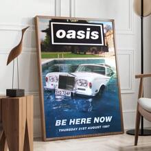 1pc /3PCSWall Art Poster Frameless/Framed Pop Oasis Band Poster Printing Family Living Room Bedroom Entrance Bar Restaurant Cafe Art Painting Decorative Hanging Painting
