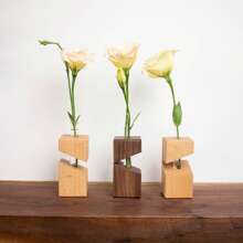 Jarrón de flores asimétrico y único para decoración elegante de mesa, sala de estar, regreso a clases, suministros escolares, de vidrio