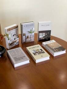 1pc Openable Storage Faux Book Box Luxury Decorative Fake Book Set For Desk, Fashionable Designer Faux Book Storage Box, English Prop Book Model Best Gifts Birthday - Multicolor - View 9