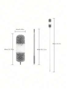 Extendable Microfiber Duster, 30-100 Inch Telescopic Pole, Reusable Bendable Long Handle Feather Duster Set, Suitable For Cleaning Ceiling Fans, Furniture, Blinds, Cars And More - Multicolor - View 14